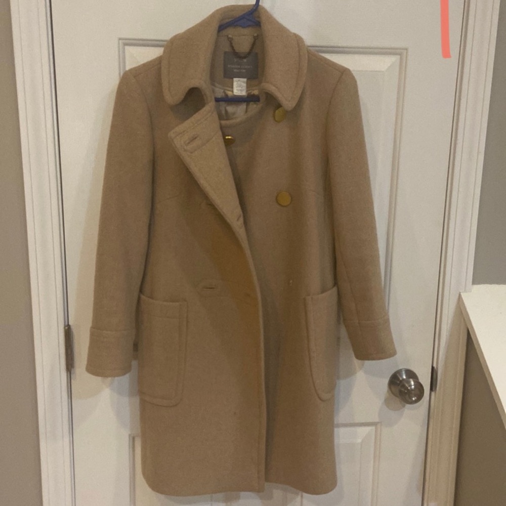 J Crew Stadium Clothes Wool Coat Size 0 Good Condition